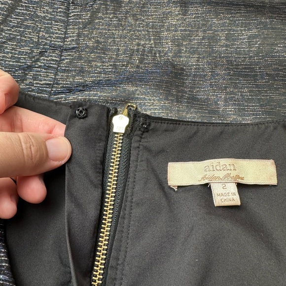 AIDEN By AIDEN MATTOX Sleeveless Black & Gold Cocktail Dress | Size 2 - Picture 12 of 16